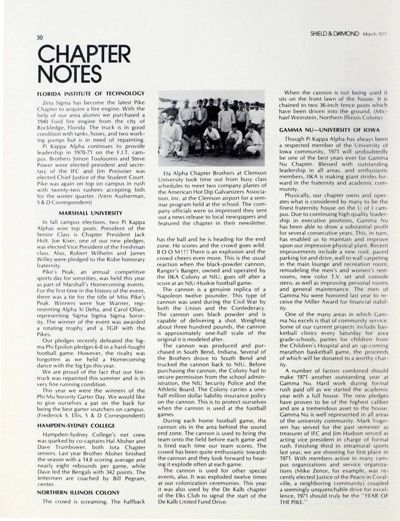 Chapter Notes, March 1971